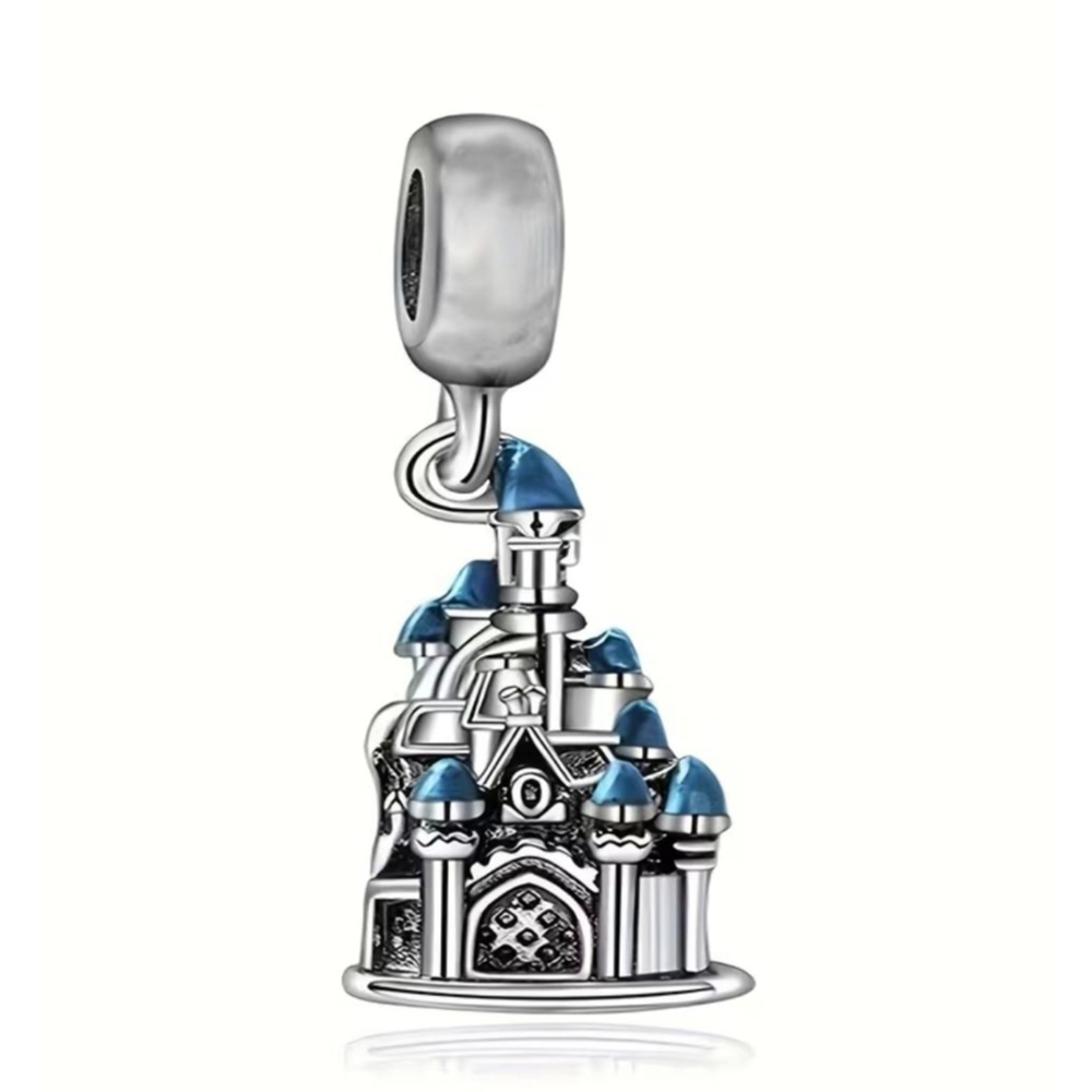 Women's Castle Charm Bracelet One Size Silver Blue